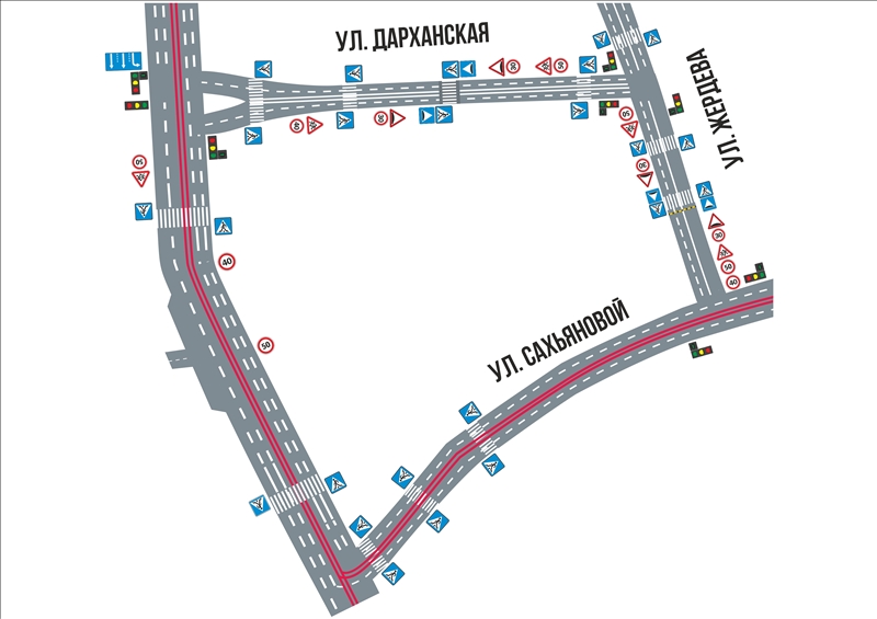 Дорожная карта улан удэ со знаками